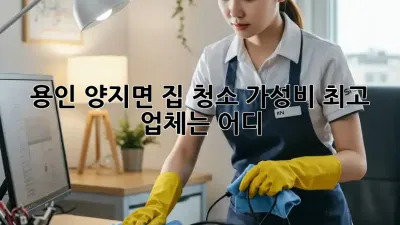 용인 양지면 집 청소🧹 가성비 최고 업체는 어디? ✨